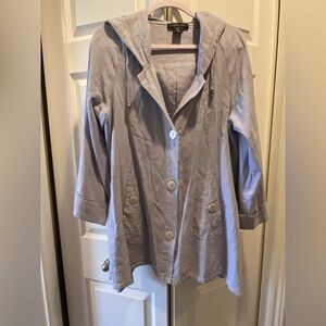 Tahari  Linen Blend  Trench Coat